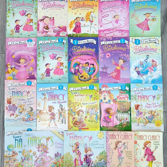 PINKALICIOUS FANCY NANCY CLANCY DETECTIVE BOOKS LIFT THE FLAP STICKERS LOT OF 20 - Picture 2 of 16